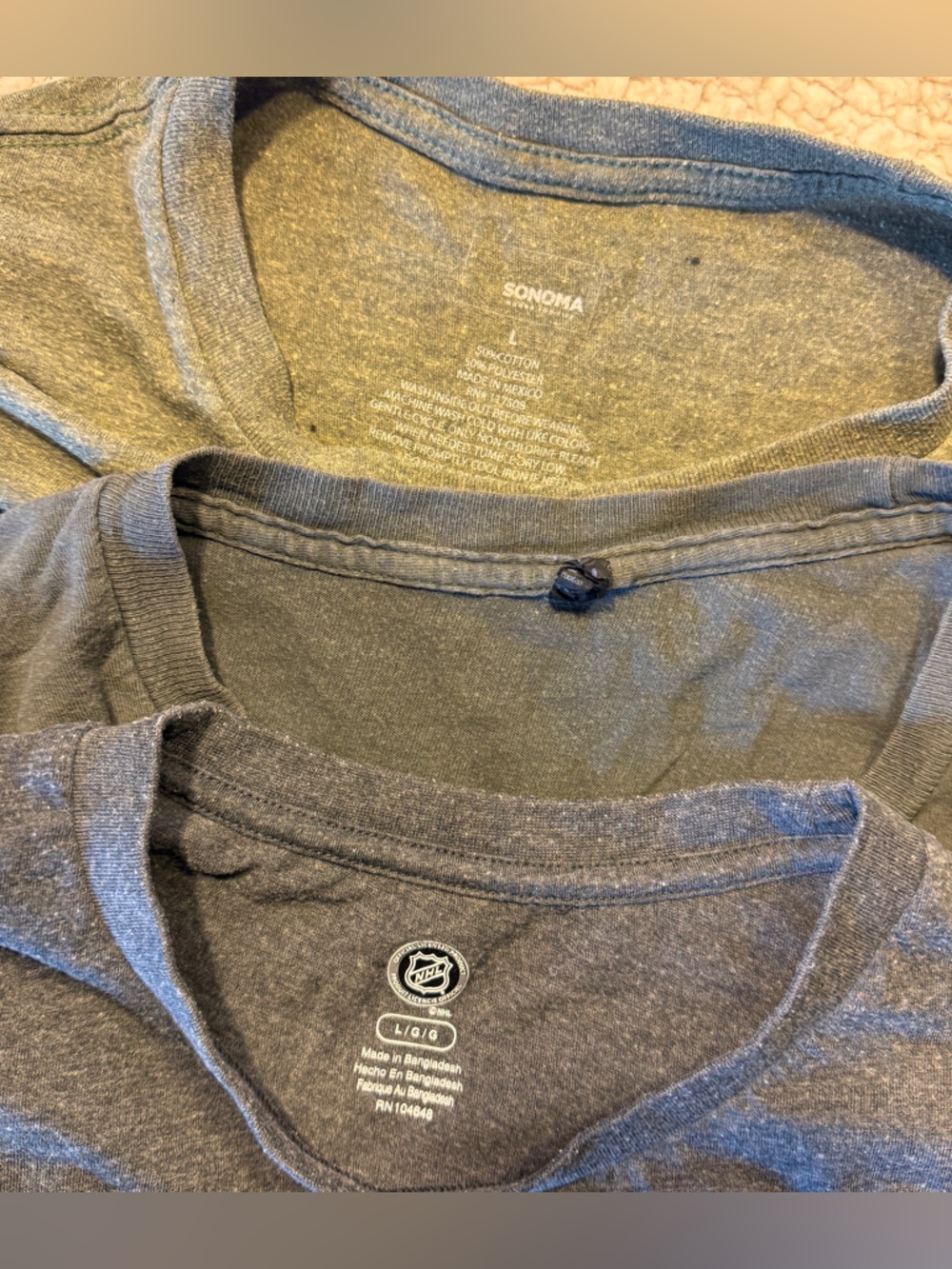 Sonoma Heathered Charcoal Gray Tee Trio - Picture 2 of 6